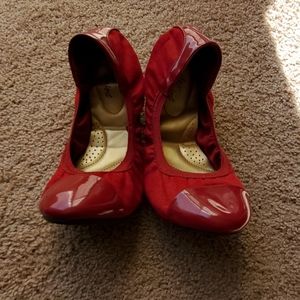 Ruby red flats